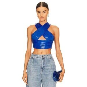 Camila Coelho Hailey Top Size XL Electric Blue Sold Out Retail $178